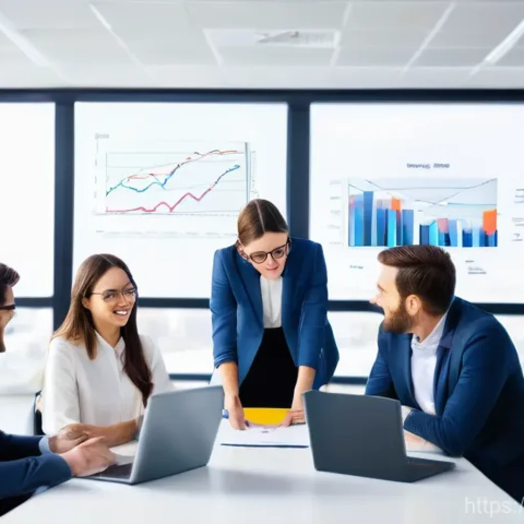 광고홍보사와 광고 운영 자동화 - **Dynamic Marketing Agency Team:** A diverse team of five marketing professionals, including men and...