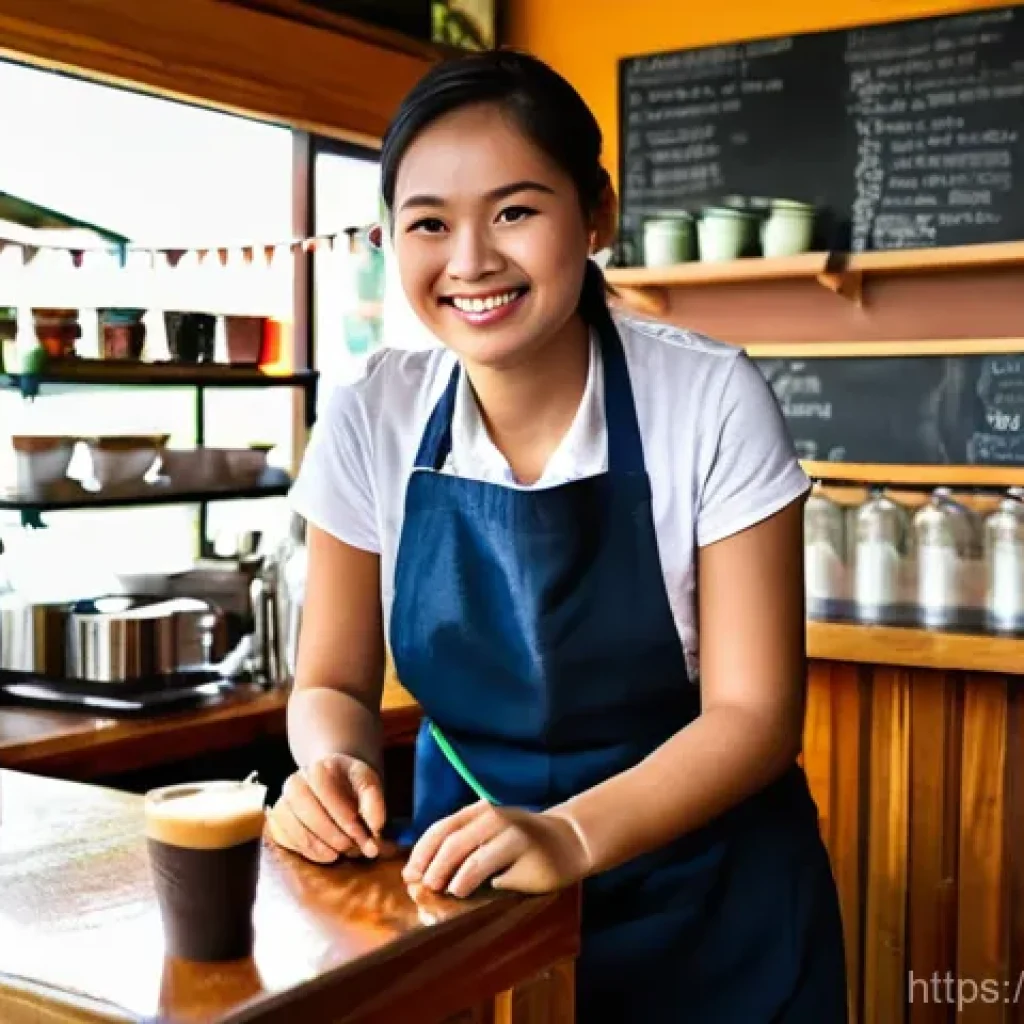 광고홍보사와 로컬 광고 성공 사례 - **Prompt 1: Vibrant Thai Local Coffee Shop Scene**
"A vibrant and cozy local Thai coffee shop. A...