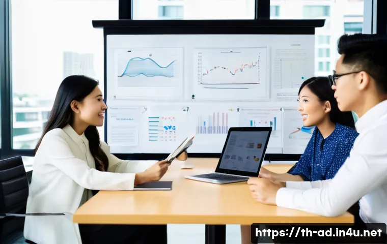 광고홍보사 필기시험 합격 전략 - Collaborative PR/AD Exam Preparation in Bangkok**
    "A vibrant, medium-shot photograph depicting a...
