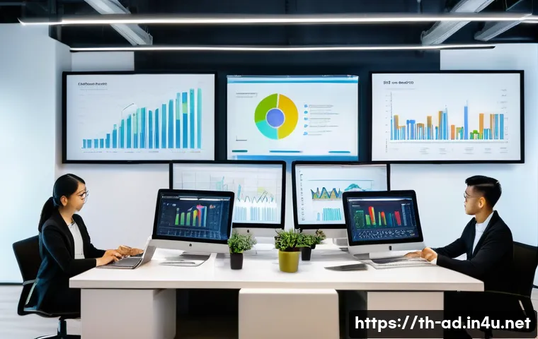 광고홍보사와 옴니채널 광고 캠페인 - A modern digital marketing team in a bright, spacious office in Bangkok, Thailand, collaborating on ...