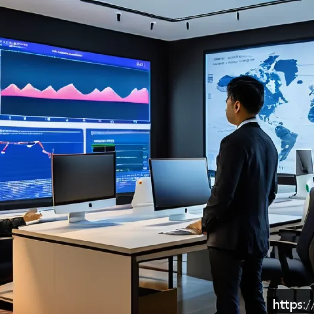 광고홍보사와 AI 광고 시스템 - A modern Thai advertising office scene with diverse professionals collaborating around large digital...